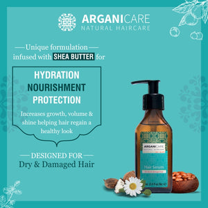 Arganicare Natural - Shea Butter Curl Care Luxury Haircare Combo Set (Shampoo,conditioner & Serum) I Shea Butter Hair Conditioner I Shea Butter Hair Shampoo I Shea Butter Hair Seurm I Organic Shampoo I Organic Hair care I Organic Argan Oil I Arganicare India