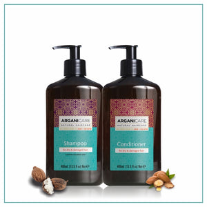 Arganicare Natural - Shea Butter - Dry Hair Treatment Combo Pack (Shampoo & Conditioner) I Shea Butter Hair Conditioner I Shea Butter Hair Shampoo I Organic Shampoo I Organic Hair care I Organic Argan Oil I Arganicare India