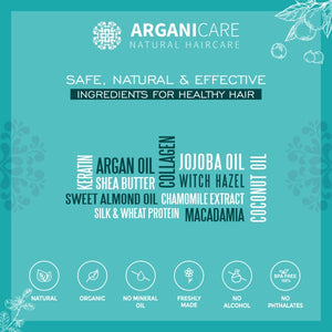 Arganicare Natural - Shea Butter - Dry Hair Treatment Combo Pack (Shampoo & Conditioner) I Shea Butter Hair Conditioner I Shea Butter Hair Shampoo I Organic Shampoo I Organic Hair care I Organic Argan Oil I Arganicare India