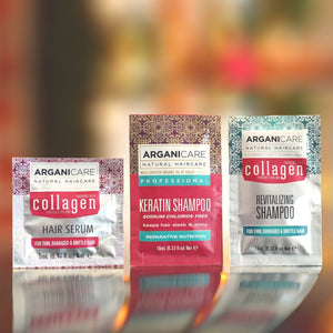 Arganicare Trial Pack (Set of 3) - Free Shipping I Collagen Hair Serum I Keratin Shampoo I Collagen Shampoo I Organic Shampoo I Organic Hair care I Organic Argan Oil I Arganicare India